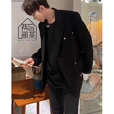 痞帅西服男ins潮高级感设计感小众上衣外套休闲禁欲系西装潮，男装西服，星座601-1