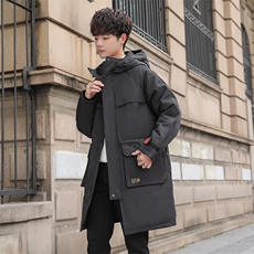 （）重工艺连帽长款刺绣90白鸭绒学生班服白鸭绒羽绒服男，男装羽绒服，星座301D-5(原星座1415）
