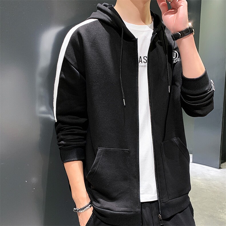 2021春秋季运动开衫卫衣青少年潮流连帽bf慵懒风休闲外套P49,男装卫衣,星座217-4