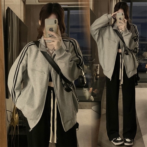 2025年秋款拉链卫衣潮牌男女美式百搭宽松运动开衫外套 C799-P100图片