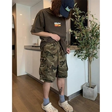 夏季工装短裤男潮牌ins宽松休闲中裤百搭韩版五分裤DK115p35，男装休闲裤，电商D315A