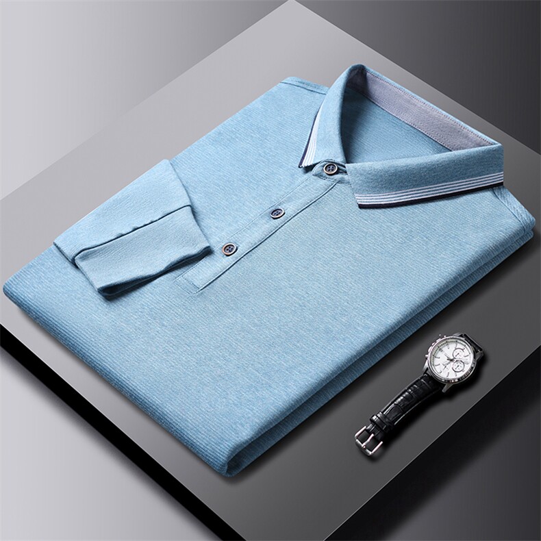 2023年春款男士上衣POLO长袖T恤P65，女装T恤，电商D223-1