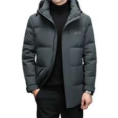 DF23869钱塘2020-2冬季厚款时尚休闲有帽中年男士羽绒服P285，男装羽绒服，钱塘207-2