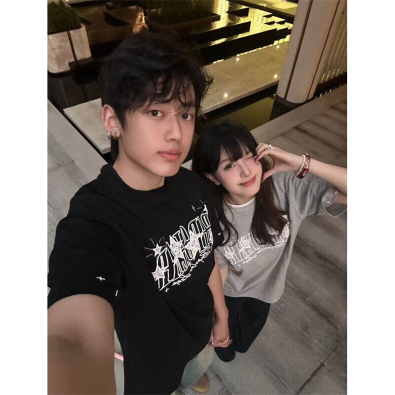 刺绣纯棉T恤男女短袖夏季新款情侣上衣BT029-P31,男装T恤,星座412-3