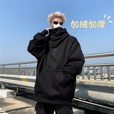 DY7607-P48；加绒美式潮牌连帽卫衣宽松情侣休闲上衣社恐卫衣潮，男装卫衣，星座603-2