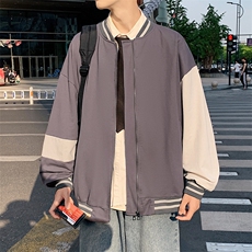 秋季情侣棒球服外套男宽松潮牌夹克港风2023新款衣服W1644-P45，男装夹克，星座512-2