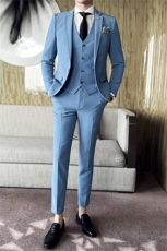 西服套装男士三件套商务职业正装小西装韩版修身伴郎新郎结婚礼服，男装西服套装，星座505-2（原电商A260-1)