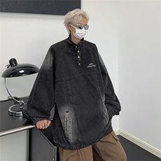 A862-P65设计感小众休闲上衣牛仔外套春秋高街宽松水洗夹克男，男装夹克，星座512-6