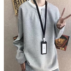 【003】假两件长袖t恤男华夫格卫衣内搭打底衫A079-T839-29，男装T恤，电商A079