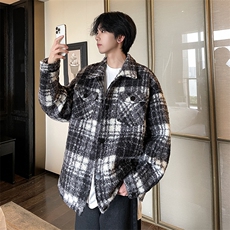 秋季新款男士格子夹克韩版简约外套上衣服A071-JK111-P125，男装夹克，电商A071