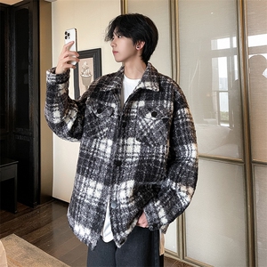 秋季新款男士格子夹克韩版简约外套上衣服 A071-JK111-P125图片