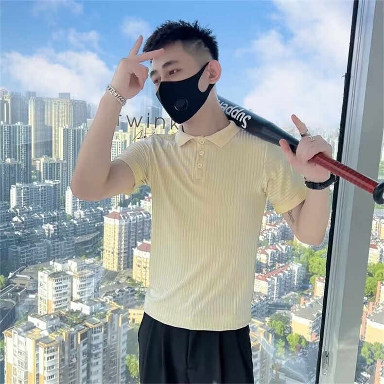 POLO衫男短袖纯色韩版潮学生修身翻领t恤青年半袖体恤男T201,男装Polo衫,星座1116A-2（原606A-1）