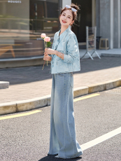 新中式国风高档提花外套女2025新款开春爆款洋气减龄小个子短上衣，女装短外套，橙子家