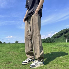 夏季宽松垂感运动卫裤高街ins潮牌休闲直筒长裤子男款K7120-P36，男装休闲裤，星座512-3