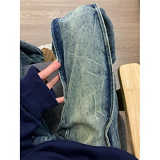 【有货】闪电纹拼接重磅牛仔裤设计感美式hiphop裤子A203LL-特P60，男装牛仔裤，星座1007（原301D）