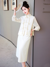 新中式轻国风女2025春新款高级感女神范马甲衬衫阔腿裤，女装马甲，韩美纤衣