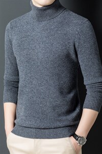 春秋季男士圆领套头毛衣商务休闲中年秋装羊毛薄款上衣针织打底衫图片