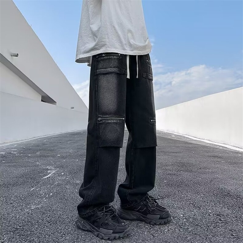 美式牛仔裤男春秋新款休闲直筒裤N6015P45,男装牛仔裤,星座1116-2