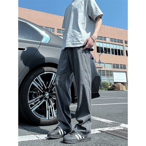 A178 DY561 P55 休闲裤夏季薄款男直筒长裤宽松阔腿裤图片