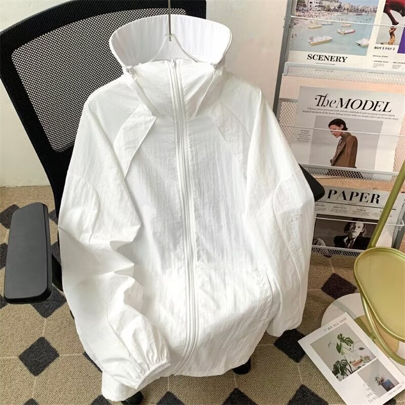 慵懒百搭简约新款ins潮流连帽防晒衣男纯色休闲潮牌运动FS012P50,男装夹克,星座1013-5