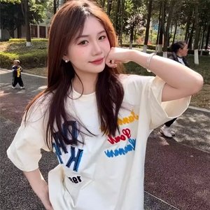 【有货】DAT46-1-特P35潮美式短袖t恤男女夏季潮牌字母情侣半袖图片