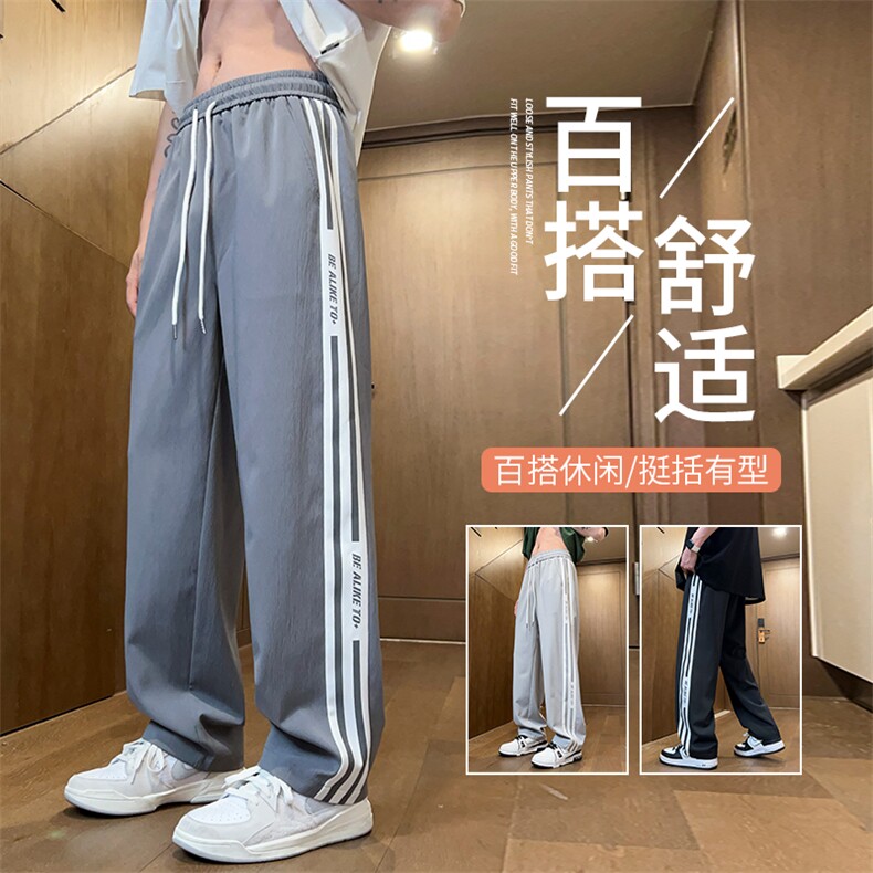 潮流舒适宽松休闲裤潮牌直筒裤A161-K508-P40图片