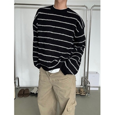 DU18-P48宽松型长袖针织秋冬宽松圆领外套潮青少年潮-网图现货，男装针织衫/毛衣，星座603-2