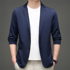 219926夏季新款西装男西服简约外套商务休闲单西男装防晒服上衣图片