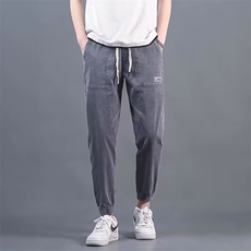 夏季薄款牛仔裤男士2024春秋宽松休闲冰丝束脚九分工装裤706/P36，男装牛仔裤，星座506