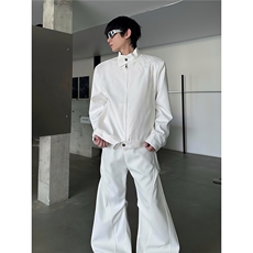 荆棘刺绣短款夹克男高级感立领皮衣外套美式机车棒球服JK965-P84，男装夹克，星座208-5