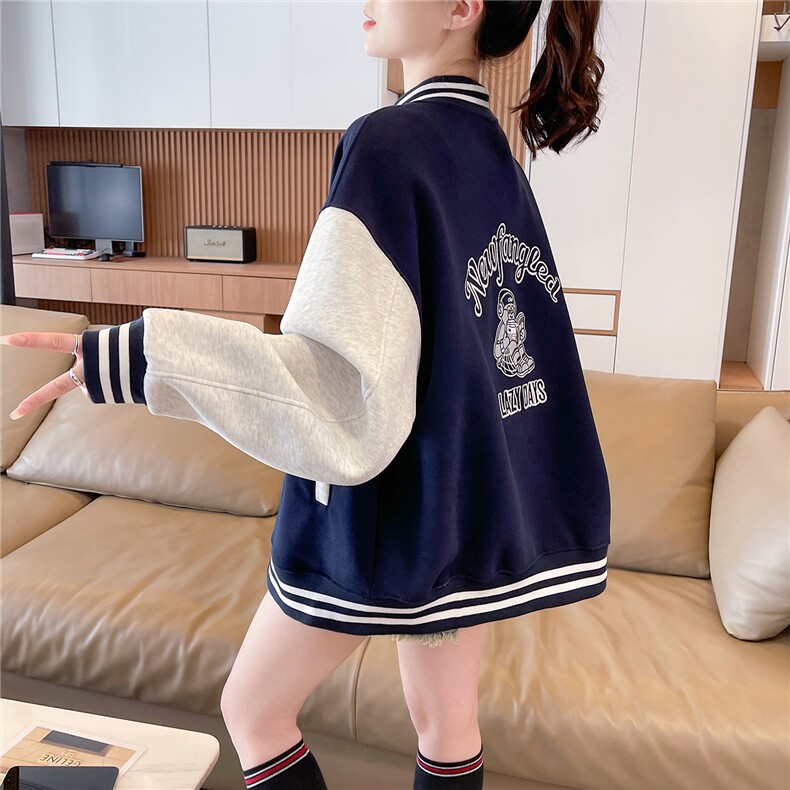 现货棒球服外套女2026春秋新款小个子超火休闲洋气减龄短款,女装卫衣/绒衫,网红馆