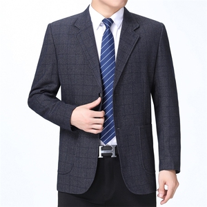 2023秋季新款中年男士西服男装中年小西装外套休闲商务单西图片