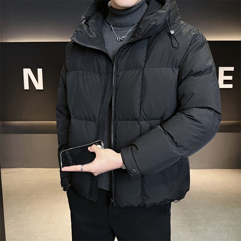 店主风 2025新标90白鸭连帽面包服短款羽绒服男LMS2503-P330图片