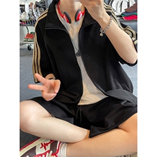 夏季开衫T恤短裤运动套装T3656上衣特P40控78/DK8608特P26控49，男装T恤，电商A007