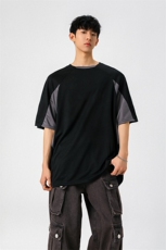 1可二开速干运动美式篮球街头大码M-5XL短袖T恤男DX78017P45控75，男装T恤，星座226-2