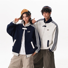 1506-1/JF1261/P52条纹运动夹克男女秋冬重磅潮牌立领棒球服外套，男装夹克，星座1506-1