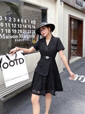 蕾丝拼接气质款连衣裙，女装连衣裙，婧怡之恋