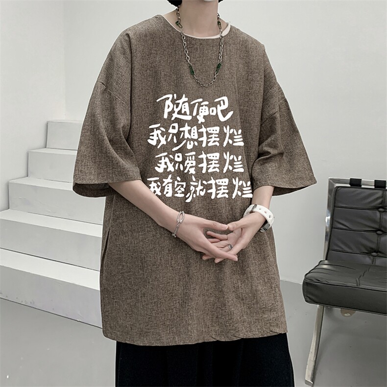 风复古亚麻短袖男棉麻t恤男半袖ZT71371-P35,男装T恤,电商A040