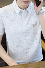 25081-P40夏季时尚休闲T恤男潮牌扎染短袖POLO衫，男装T恤，电商D310B-1