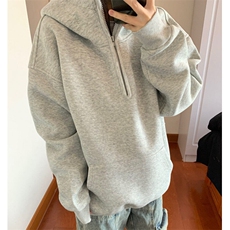 XZ809A/YR01/特P50/控88设计感半拉链连帽卫衣，男装卫衣，星座809A(原222-1)