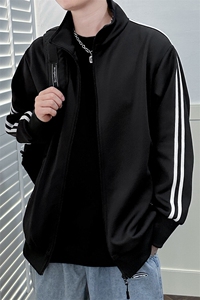现货开衫卫衣外套男垂感运动服上衣宽松立领夹克A116 P65加绒P75图片