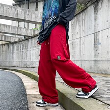 夏季新款ins休闲卫裤港风潮牌小众设计感阔腿裤子男K3597-P45，男装休闲裤，星座512-2