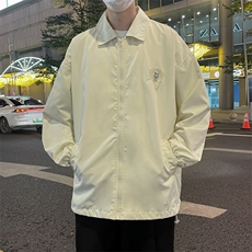 学生美式潮牌简约原宿风翻领夹克男女休闲情侣百搭外套JK669/P54，男装夹克，星座506