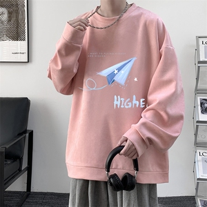 麂皮绒卫衣男大码重磅长袖t恤男 JW81270-P35图片