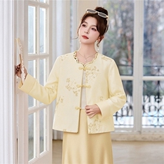 新中式G风外套女2026春季新款复古刺绣提花设计感时尚气质外套，女装短外套，时尚俏佳人
