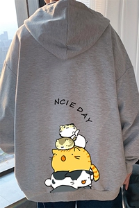 KS21090-P38 加绒-P43 连帽开衫卫衣男运动外套大码班服图片