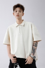 2026夏季新款男士高级感短袖T恤肌理感简约半袖T2508特P35，男装T恤，电商B220