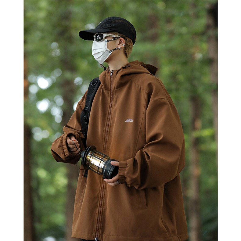 2024春秋新款机能风夹克外套户外山系复古连帽冲锋衣男W7762-P55,男装夹克,星座512-3