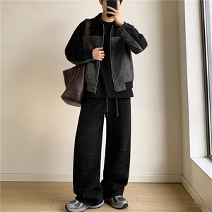 现货！春季新款休闲裤72%雪尼尔%涤纶3%银丝-常规特35加绒特40图片