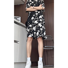 短袖衬衫男+短裤男套装男100%聚酯纤维M-5XL大码TZ78709P50控98，男装休闲套装，星座226-1